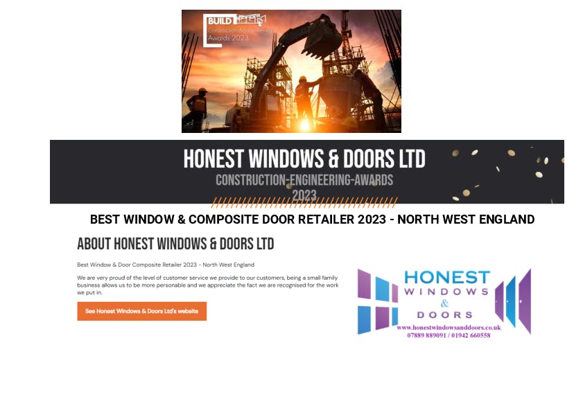 We have won Best Window & Composite Door retailer of 2023 (North West)