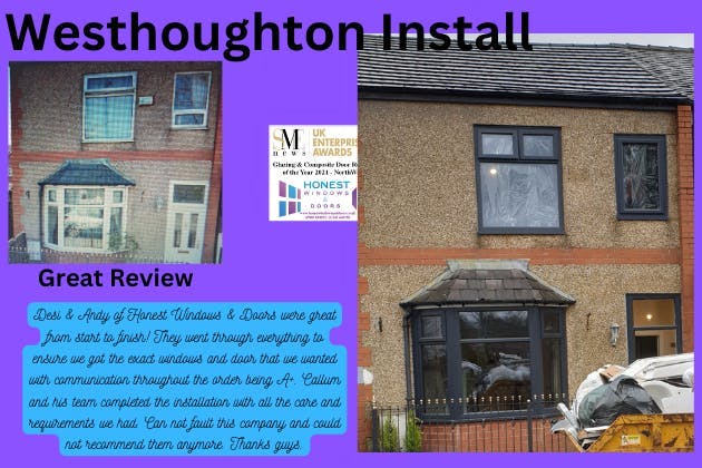 Replacement A rated Anthracite windows for full house