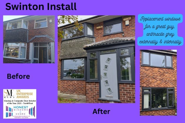 Anthracite Windows replace old white windows