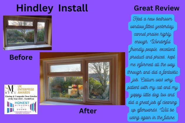 Window replacement with new A rated glass